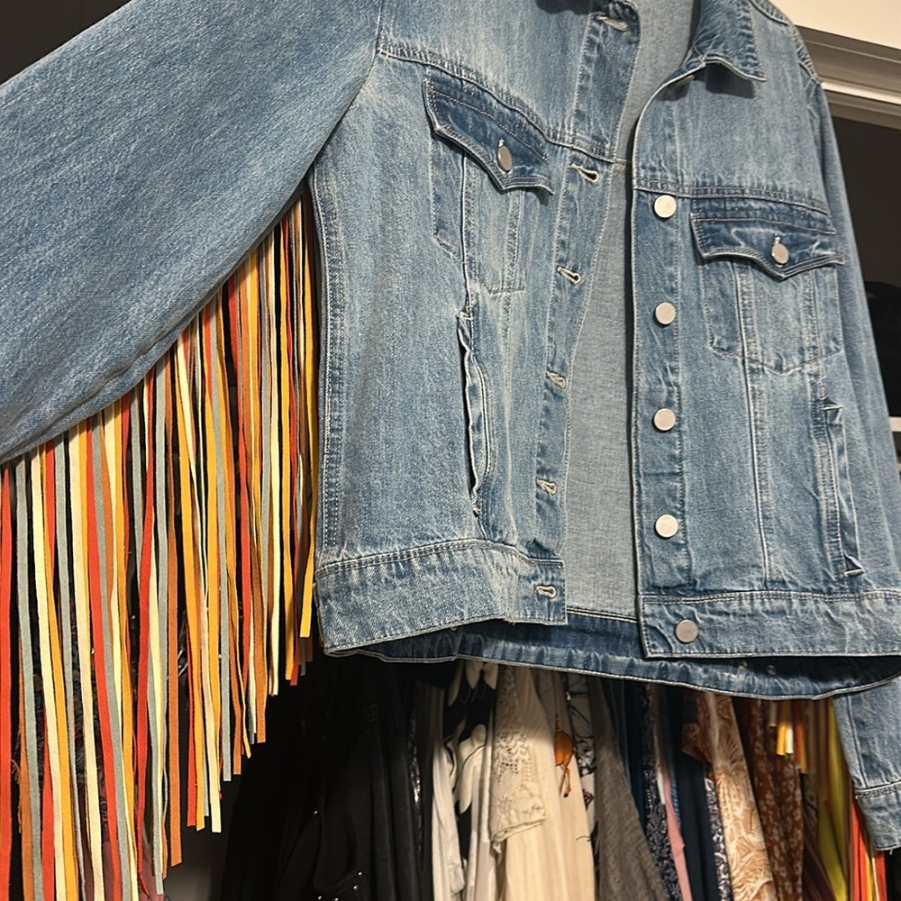 Scully Fringed Denim Jacket